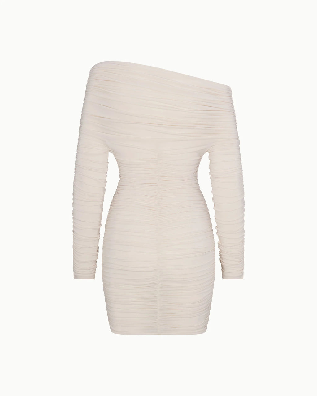 Long Sleeve Ruched Mini Dress | Shell