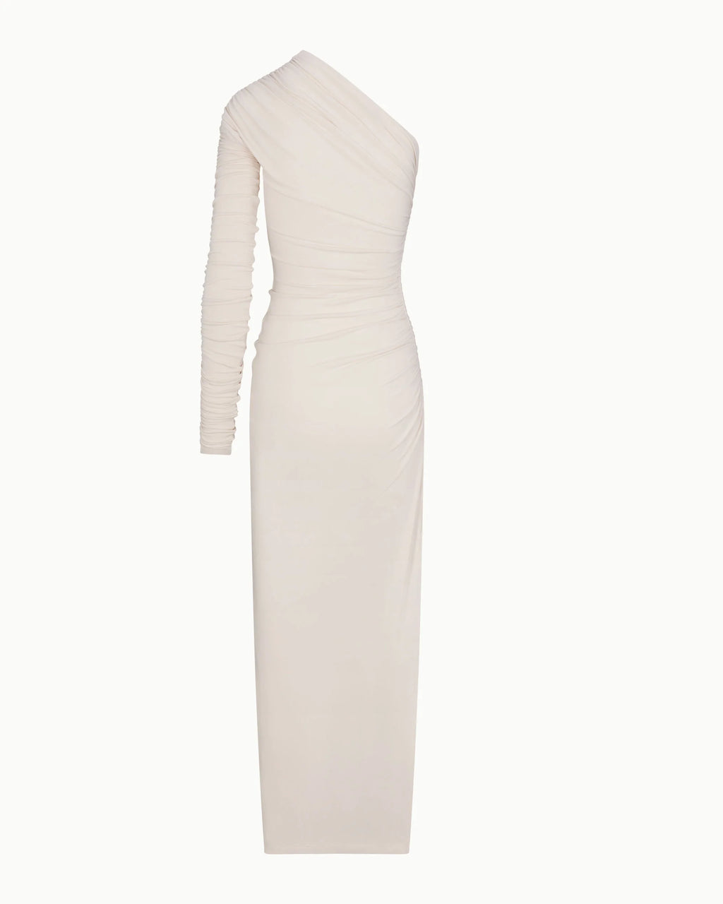 One Shoulder Ruched Gown | Shell